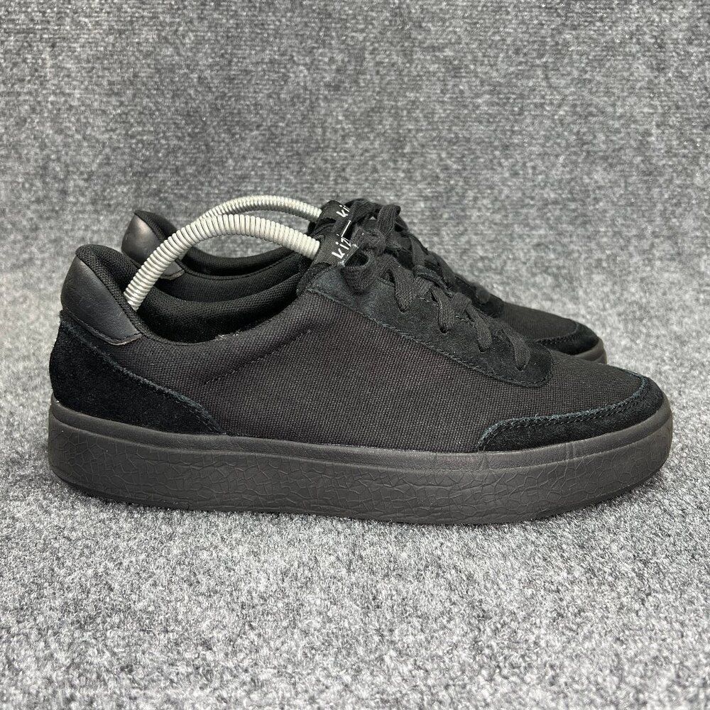 Kizik Prague Shoes Men's 9.5 Black Canvas Low Casual Athletic Walking Sneakers